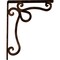 Ekena Millwork Orleans Wrought Iron Bracket, (Single center brace), Antiqued Copper 1 1/2"W x 12"D x 15"H BKTM01X12X15SOLACO - alternate 8